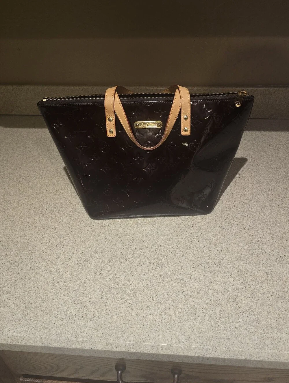Authentic Louis Vuitton Vernis Bellevue PM handbag